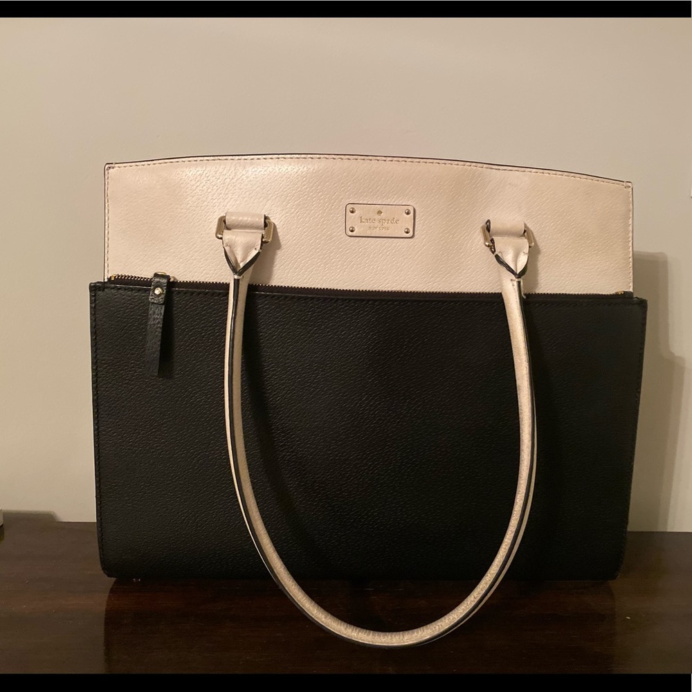 Kate Spade black and white satchel